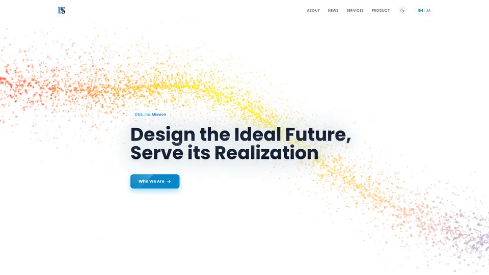 Homepage snapshot at launch
