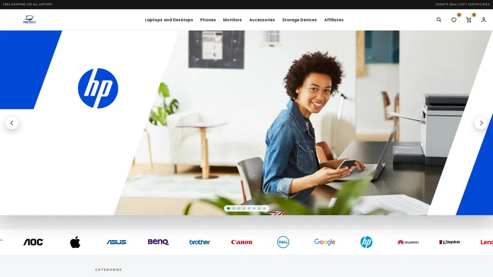 Homepage snapshot at launch