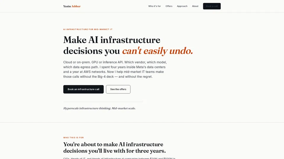 Homepage snapshot at launch