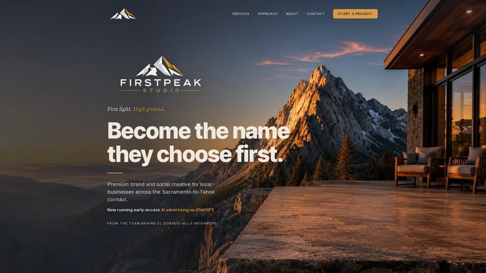 Homepage snapshot at launch