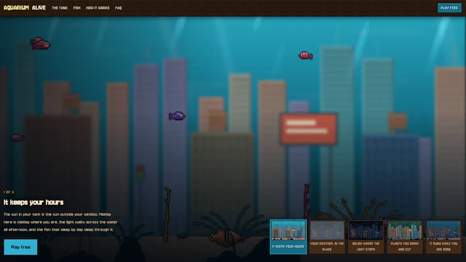 Homepage snapshot at launch