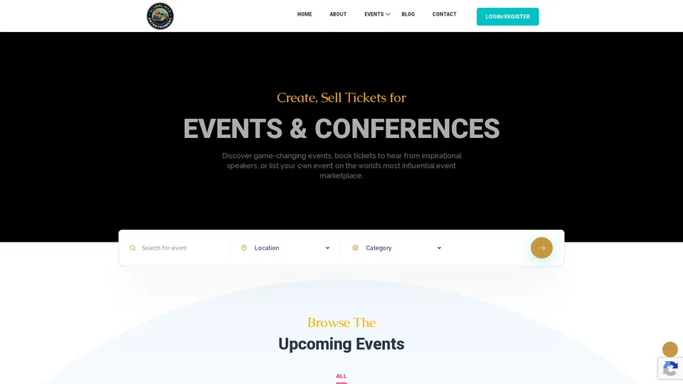 Homepage snapshot at launch