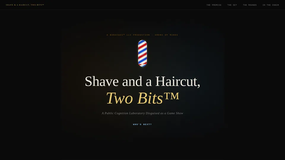 Homepage snapshot at launch