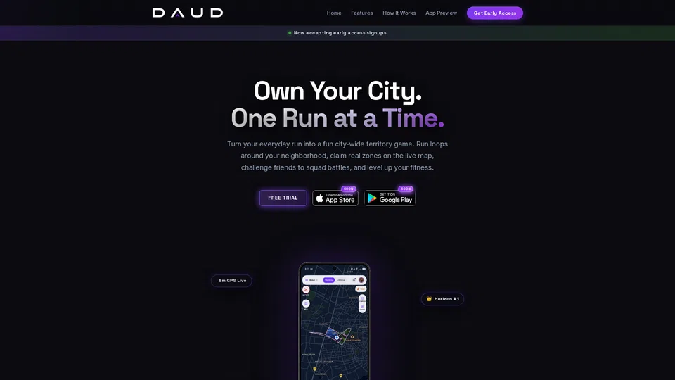 Homepage snapshot at launch