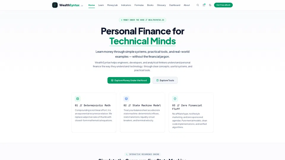 Homepage snapshot at launch