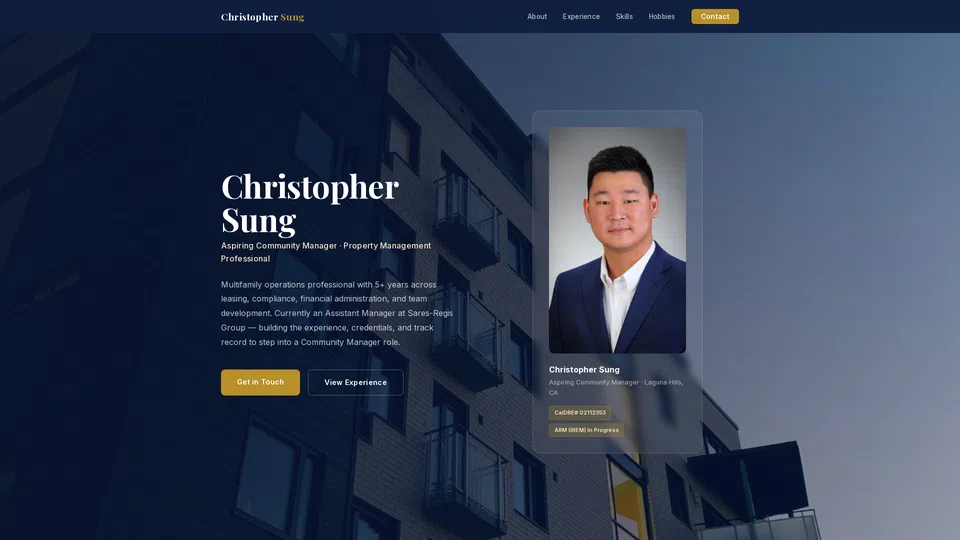Homepage snapshot at launch
