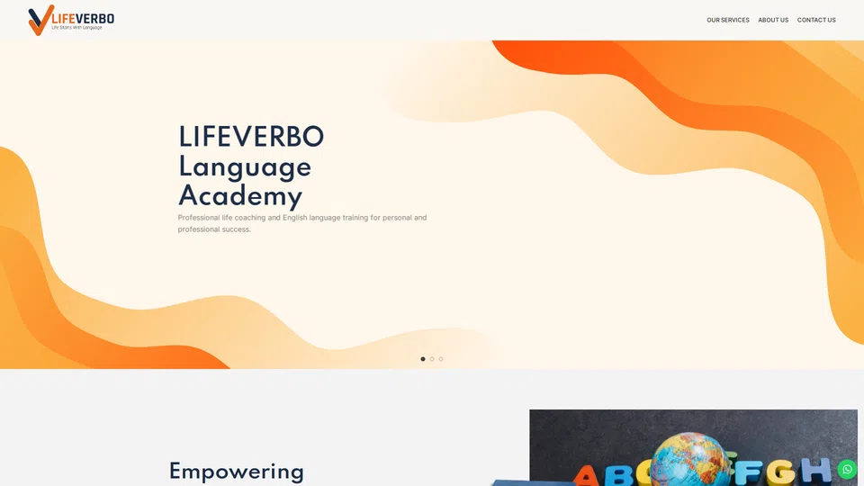 Homepage snapshot at launch