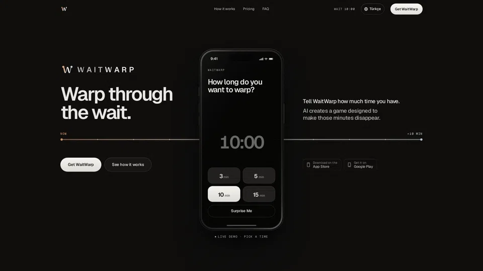 Homepage snapshot at launch