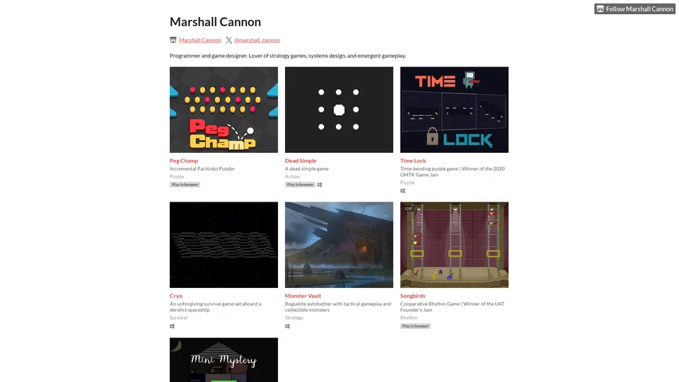 Homepage snapshot at launch