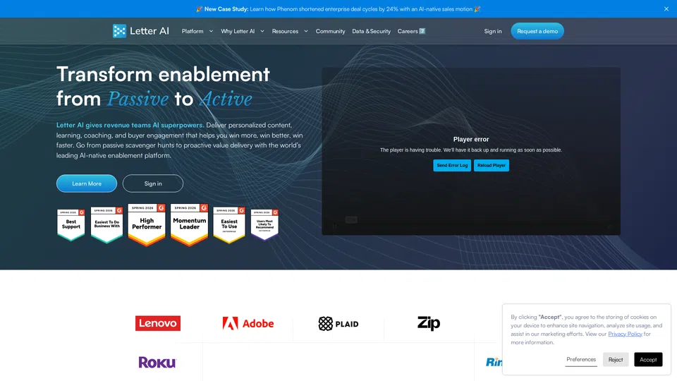Homepage snapshot at launch