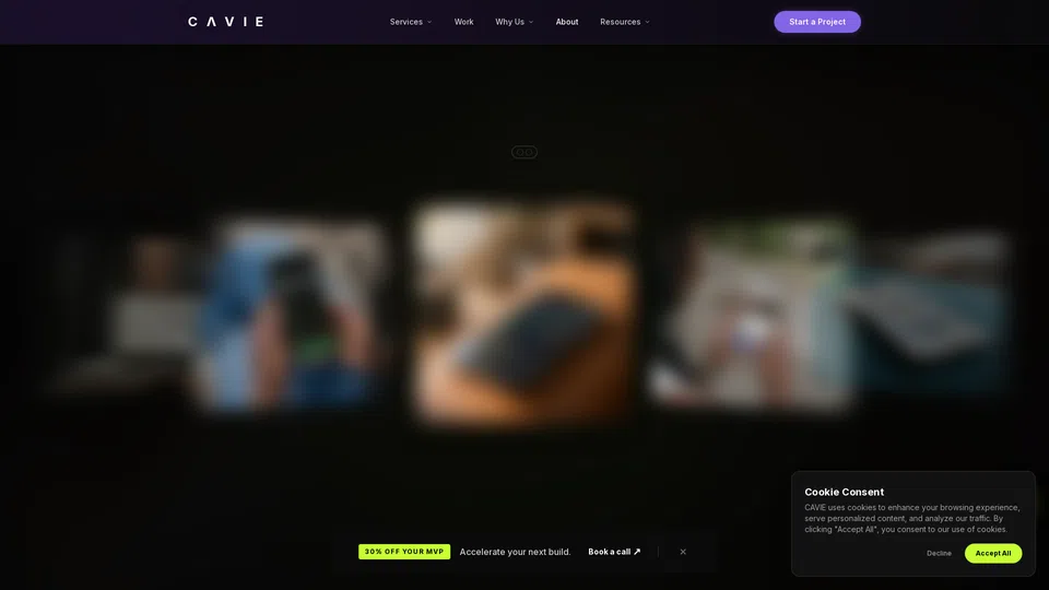 Homepage snapshot at launch