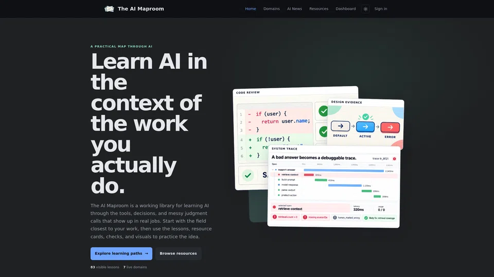 Homepage snapshot at launch