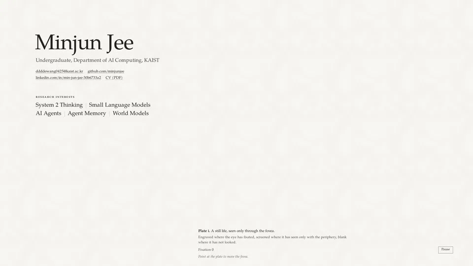 Homepage snapshot at launch