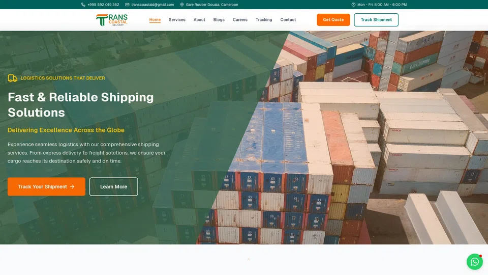 Homepage snapshot at launch