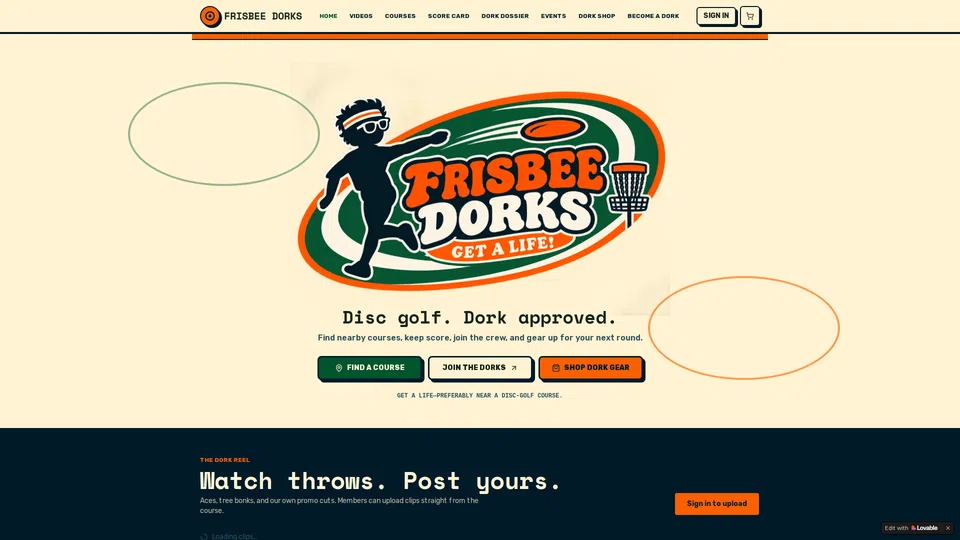 Homepage snapshot at launch