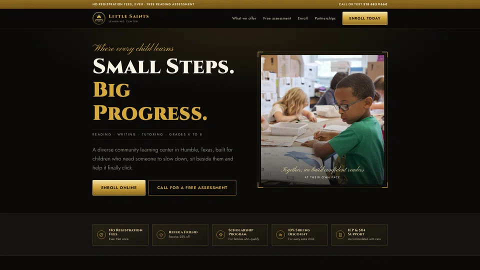 Homepage snapshot at launch