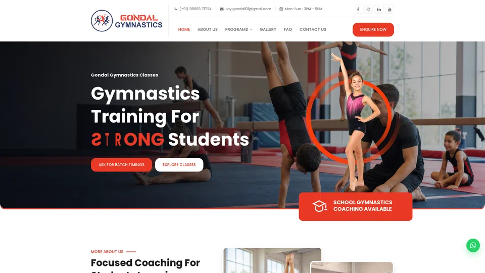 Homepage snapshot at launch