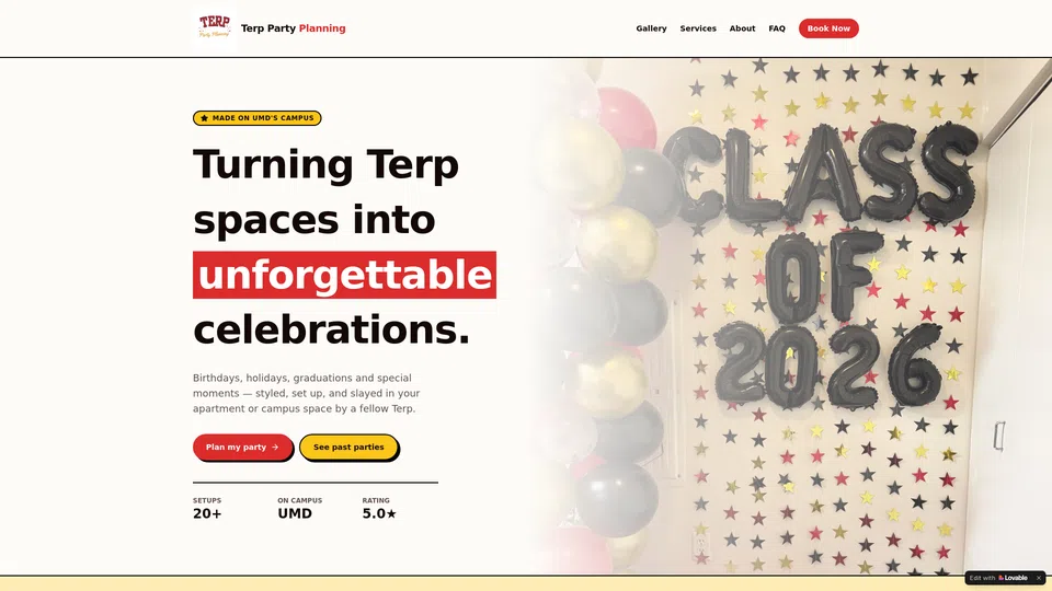 Homepage snapshot at launch