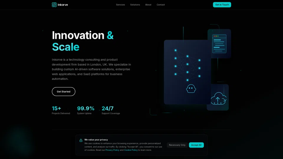 Homepage snapshot at launch