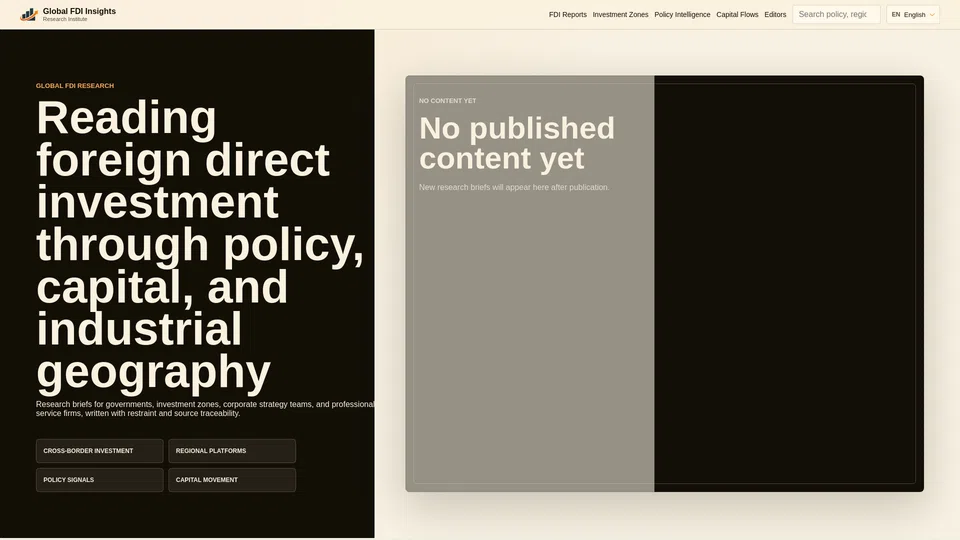 Homepage snapshot at launch