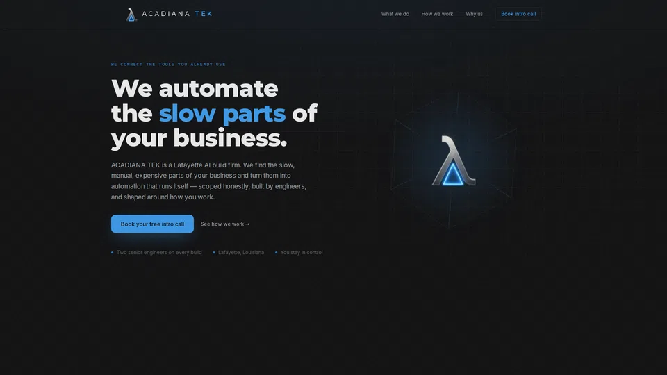 Homepage snapshot at launch