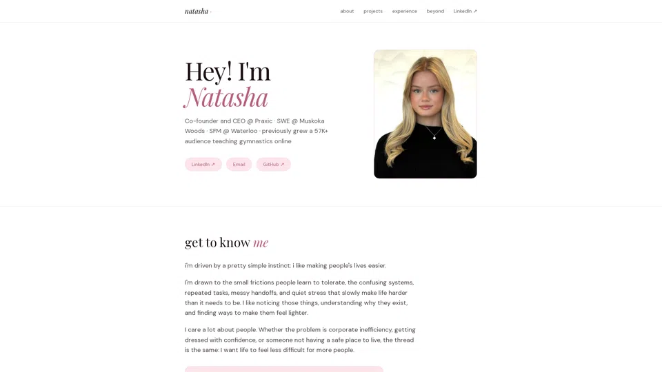 Homepage snapshot at launch