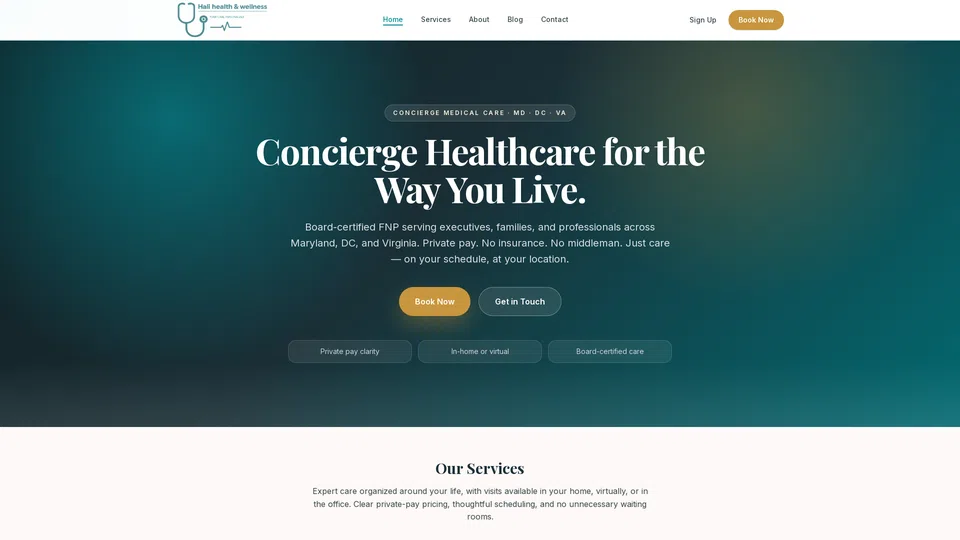 Homepage snapshot at launch