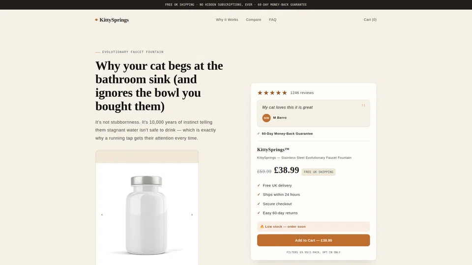 Homepage snapshot at launch