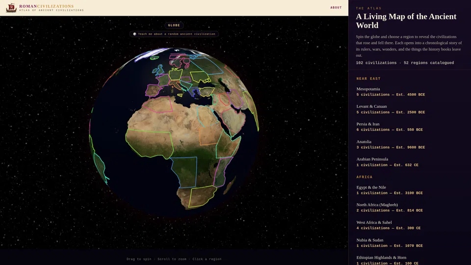 Homepage snapshot at launch