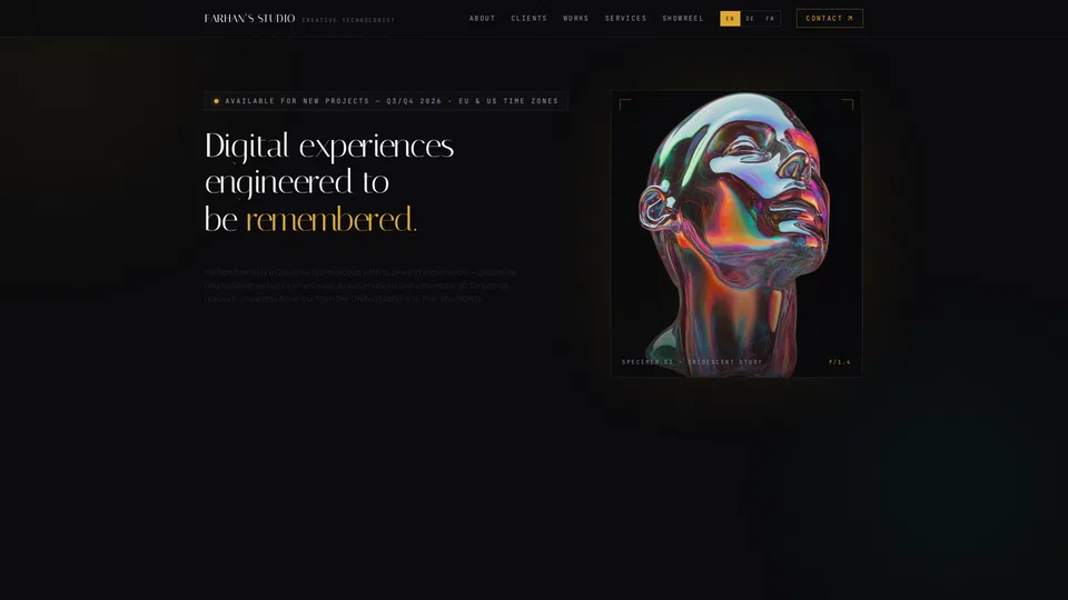 Homepage snapshot at launch