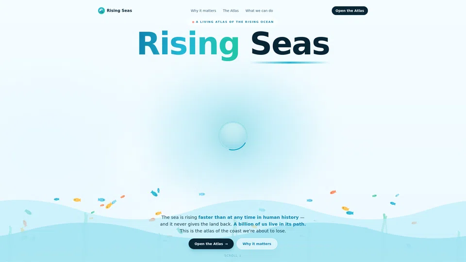 Homepage snapshot at launch