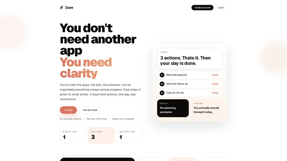 Homepage snapshot at launch