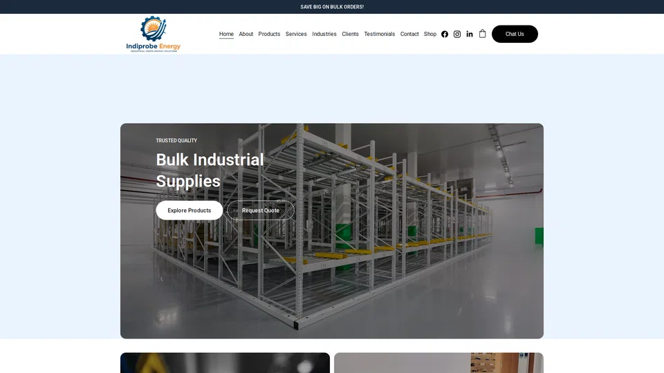 Homepage snapshot at launch