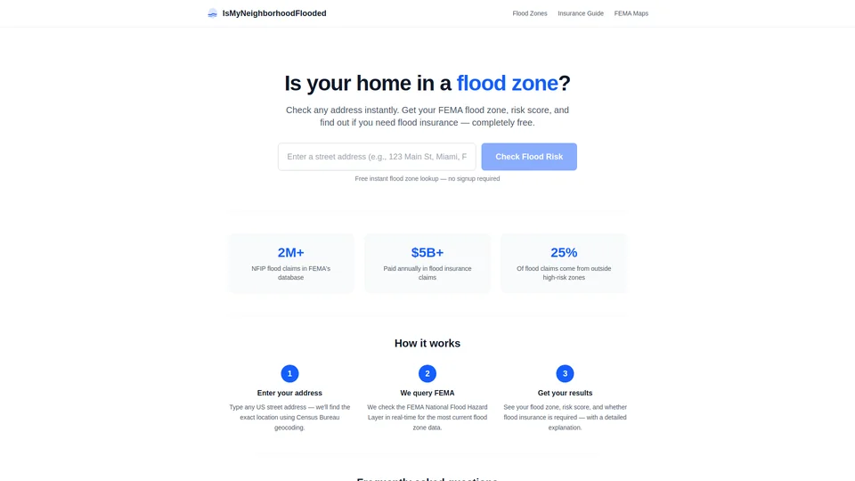Homepage snapshot at launch