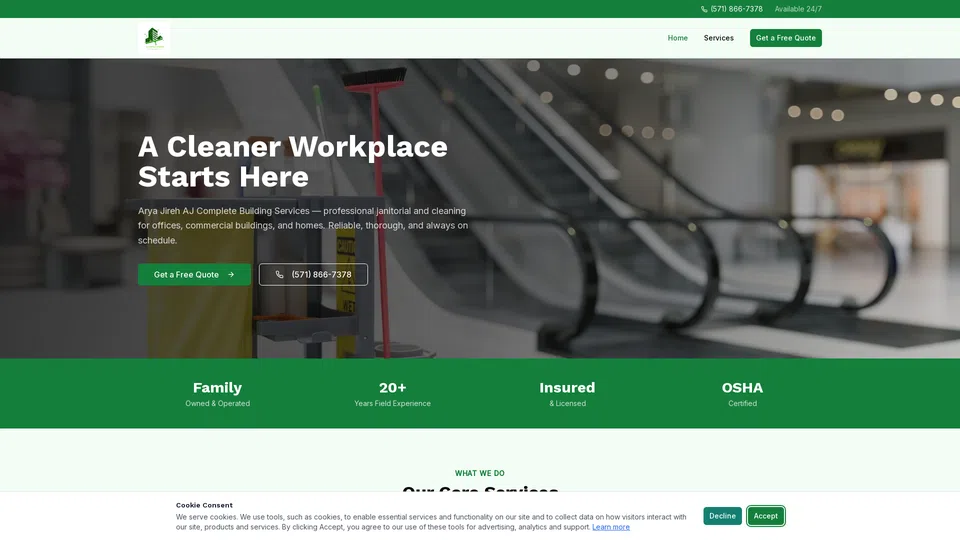 Homepage snapshot at launch