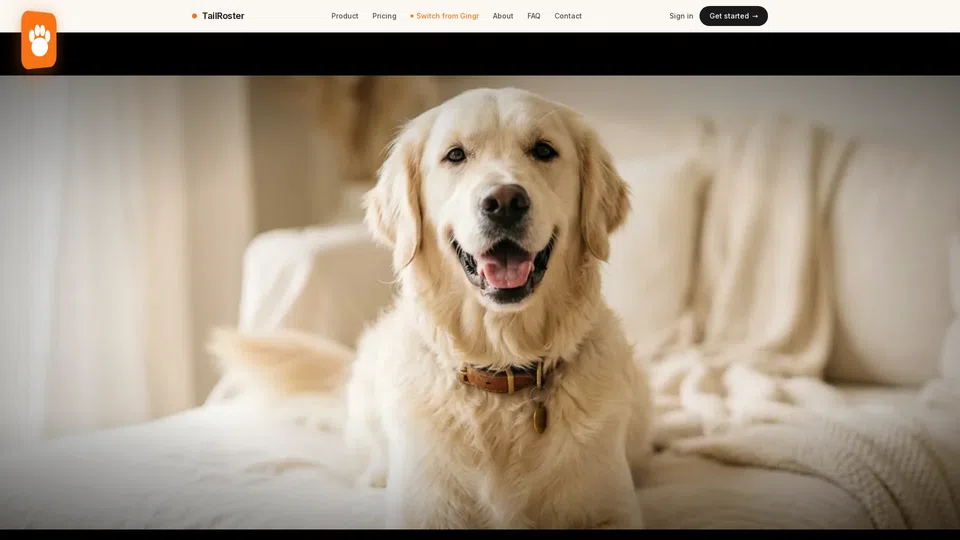 Homepage snapshot at launch