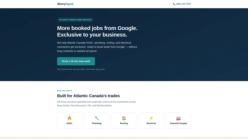 Homepage snapshot at launch