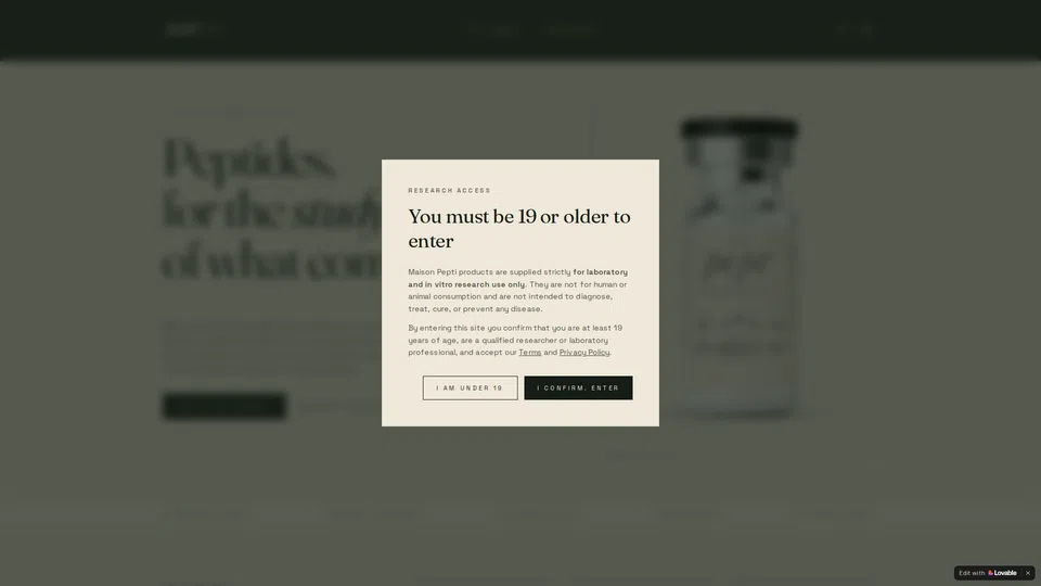 Homepage snapshot at launch