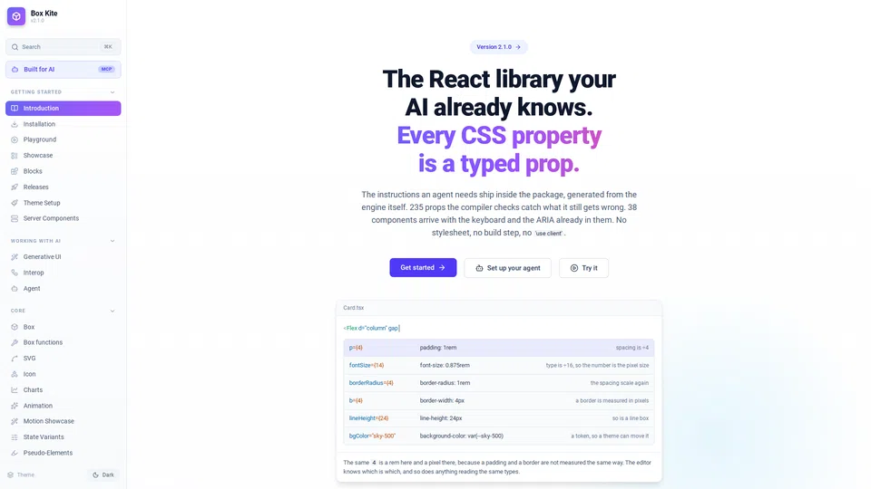 Homepage snapshot at launch
