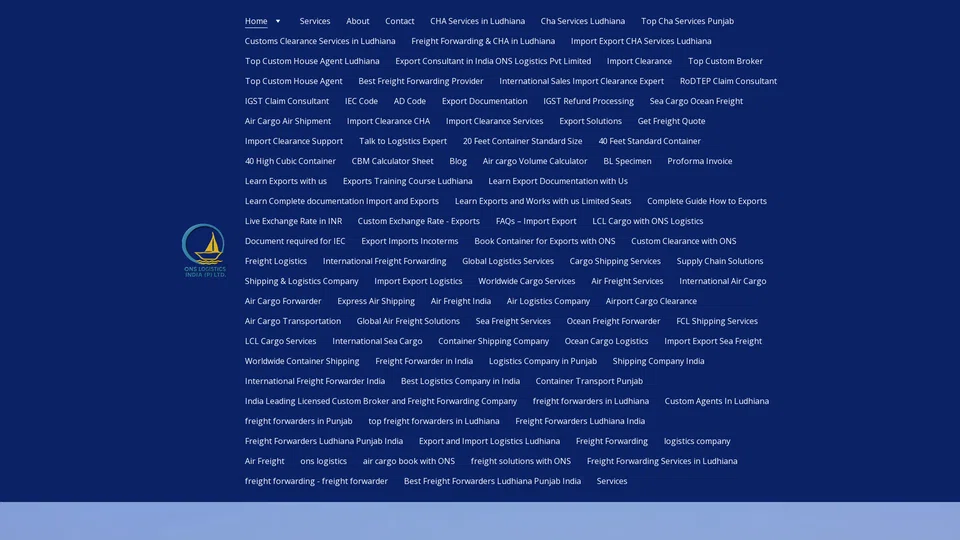 Homepage snapshot at launch