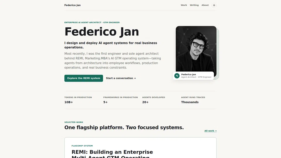 Homepage snapshot at launch