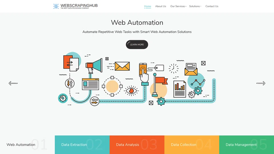 Homepage snapshot at launch