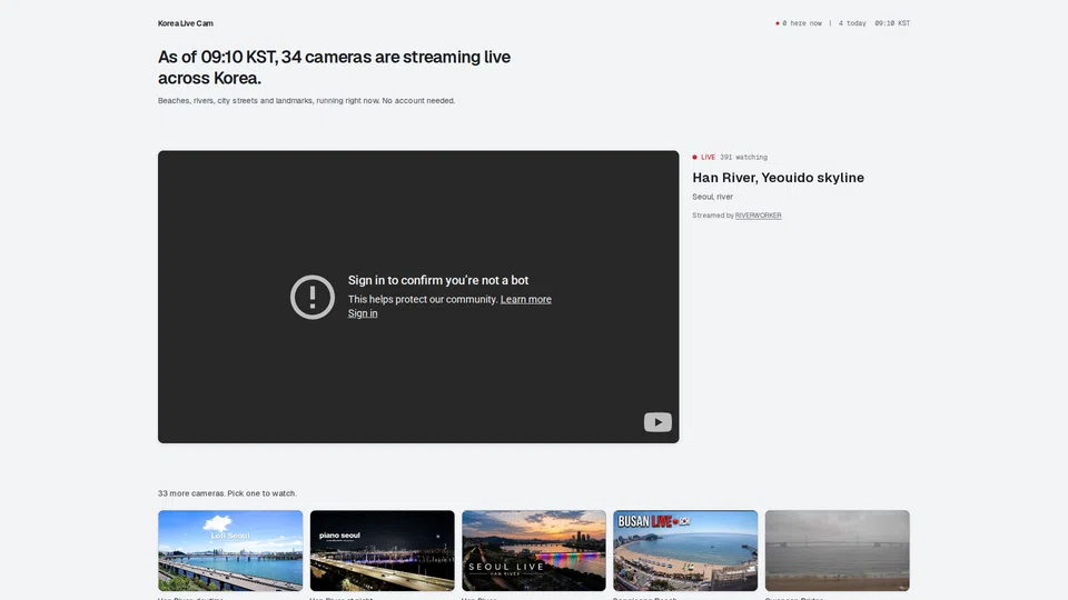 Homepage snapshot at launch