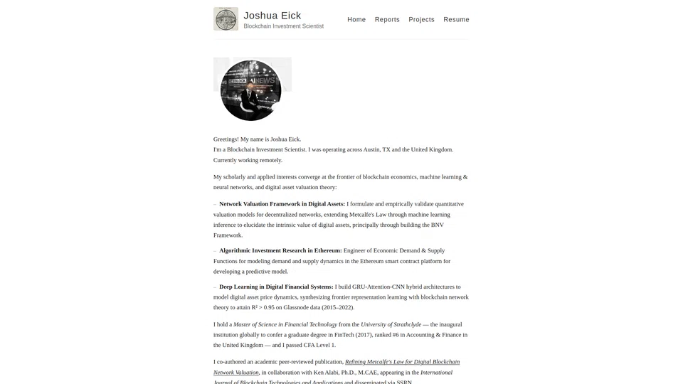 Homepage snapshot at launch