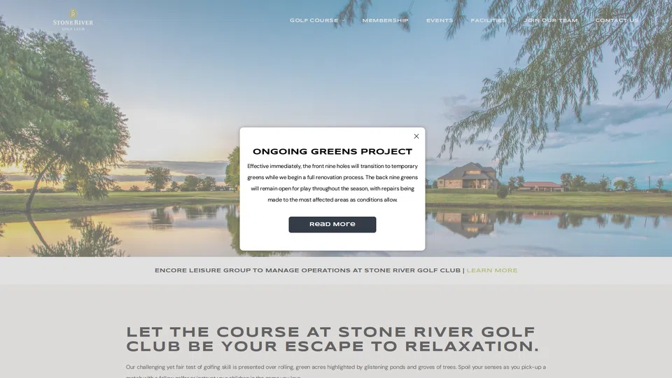 Homepage snapshot at launch