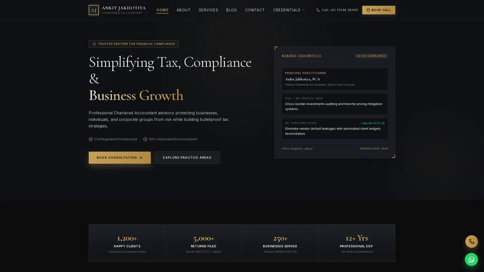 Homepage snapshot at launch