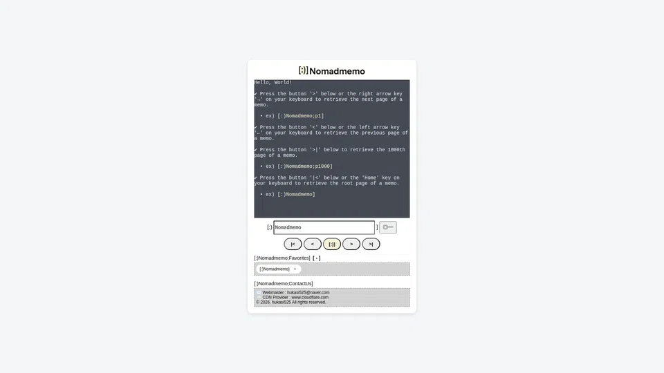Homepage snapshot at launch