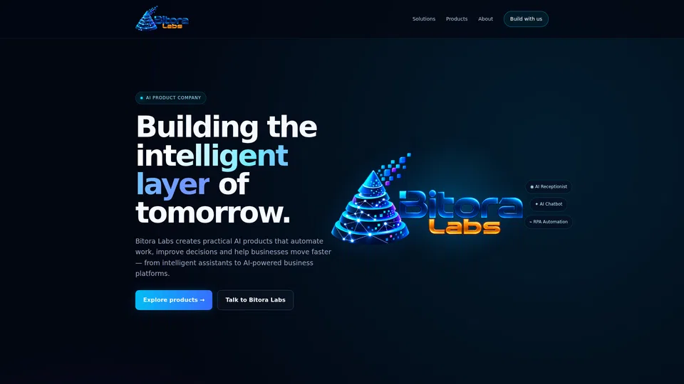Homepage snapshot at launch