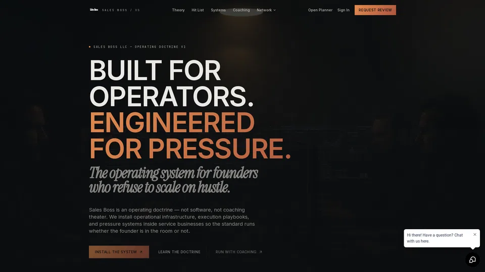 Homepage snapshot at launch