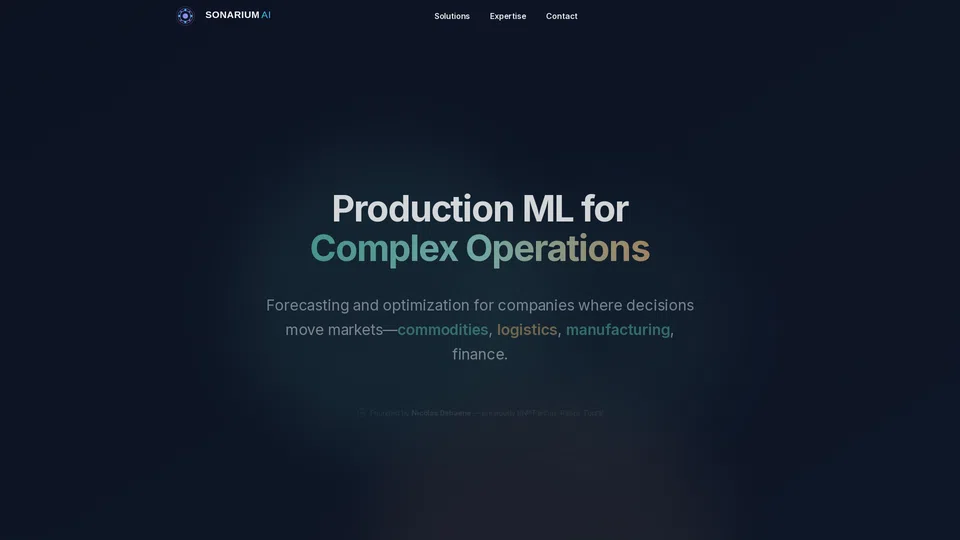 Homepage snapshot at launch